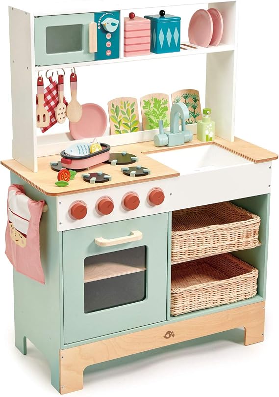 Tender Leaf Toys - Mini Chef Kitchen Range- Develops Social, Creative and Imaginative Skills, Gender-Neutral for Age 3+