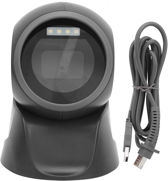 Desktop QR Code and Barcode Scanner, USB Code Reader, Quick Response Code Recognizer, 2Dimensional Code Scanning Platform for Shop Market Mall, Scan Device