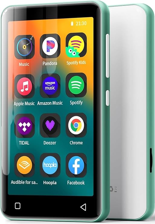 innioasis 16GB MP3 Player with Bluetooth and wifi, MP3 Player for Kids with Spotify, Spotify Kids, Pandora, Audible, 4.0" Touch Screen Music Player with Parental Controls, Up to 1TB(Green)