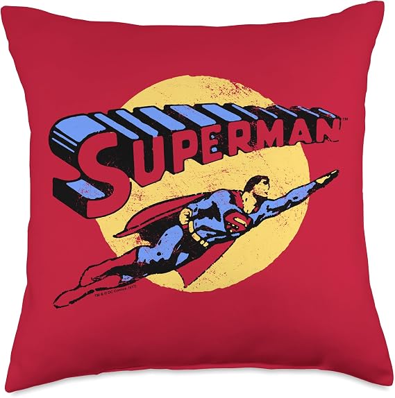 Superman Fly By Throw Pillow