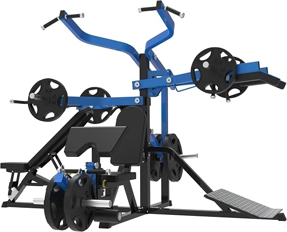 French Fitness FL70 Freeweight Leverage Gym System - Multifunctional Gym for Squats, Press, Rows, Curls, Calf Raises, and More, Accommodates 3 Users Simultaneously