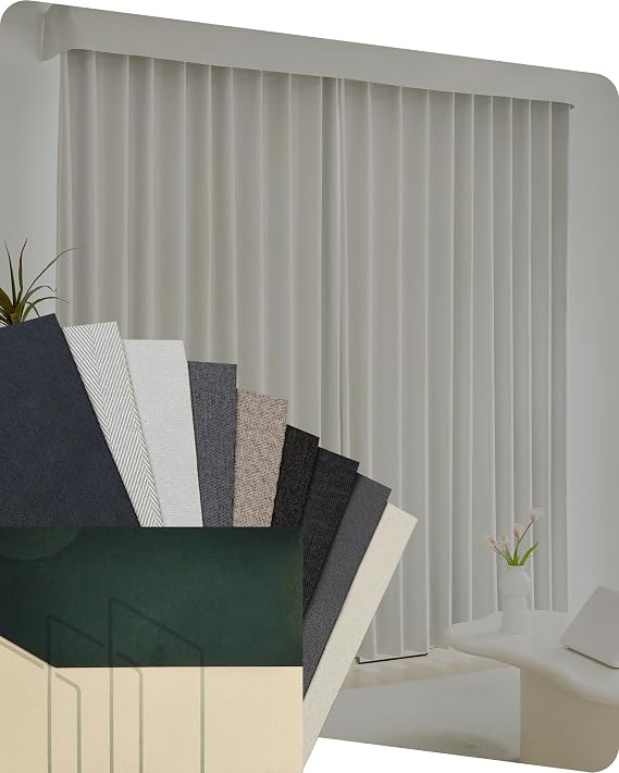 Yoolax Smart Curtains, Fabric Samples for Motorized Curtain, Dark Color | Light Filtering, Blackout, Multicolor Fabric Swatches for Curtains, Preview Materials and Colors before Customizing