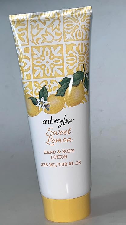 Amber Glow Sweet Lemon Hand & Body Lotion, Deeply Hydrating, 7.98 fl oz