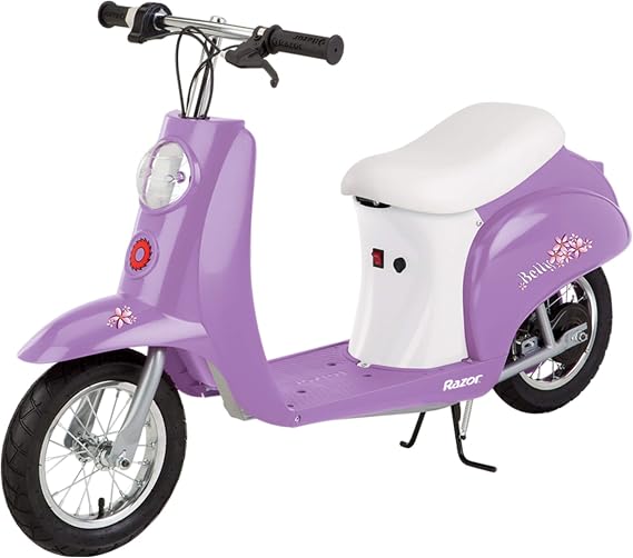 Razor Pocket Mod Electric Scooter Ride-On for Kids Ages 8+, 170 lb Max Weight 250W Motor, Up to 15 Mph, 40-Min Run Time on High Speed, Twist-Grip Throttle, 12 Pneumatic Tires, Under Seat Storage