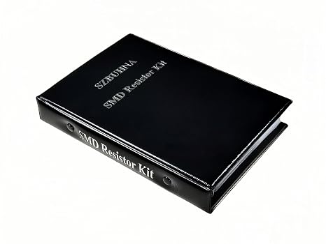 0402+0603+0805+1206 SMD Resistor Assortment Kit (0-10M Ohm 1% Tolerance) Total 288 Sets in One Surface Mount Chip Sample Book for Electronics Prototyping and Repairs