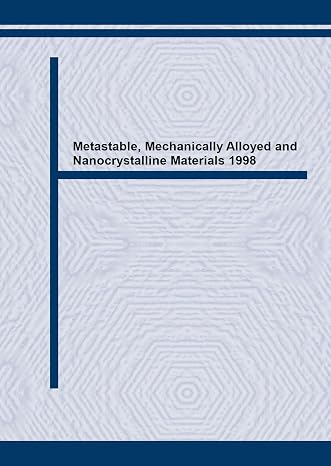 Metastable, Mechanically Alloyed and Nanocrystalline Materials: ISMANAM 98 (Materials Science Foundations)
