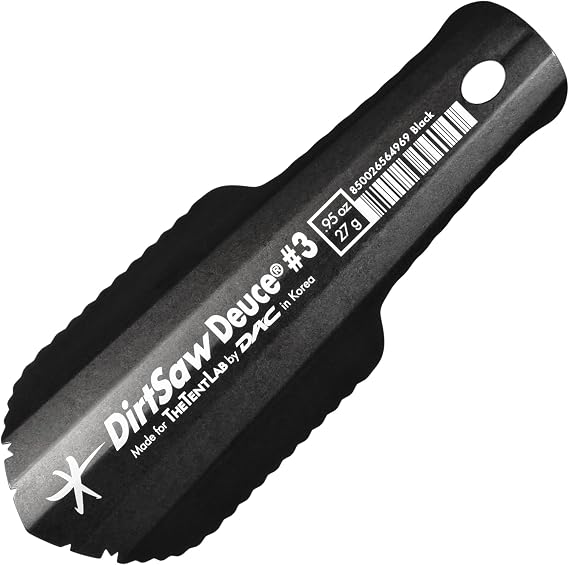 TheTentLab DirtSaw Deuce #3 - .97 oz Ultralight Backpacking Trowel, Color: Black