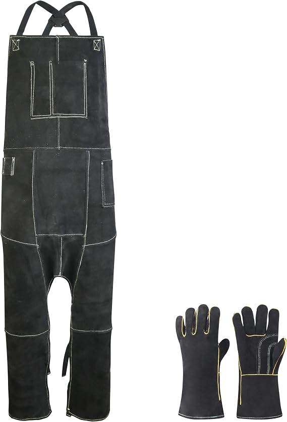 Leather Welding Apron Split Leg Heat Flame Resistant Pant