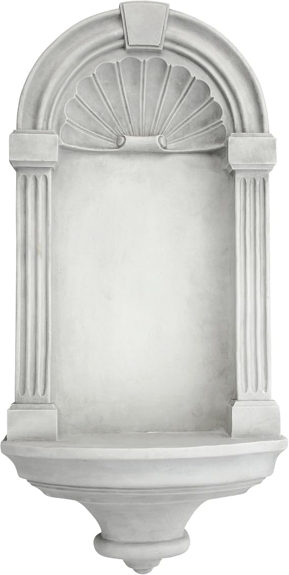 Design Toscano Classical European Style Wall Niche Display Shelf, Medium, 21 Inches Tall, Cast Stone Resin, Antique Stone