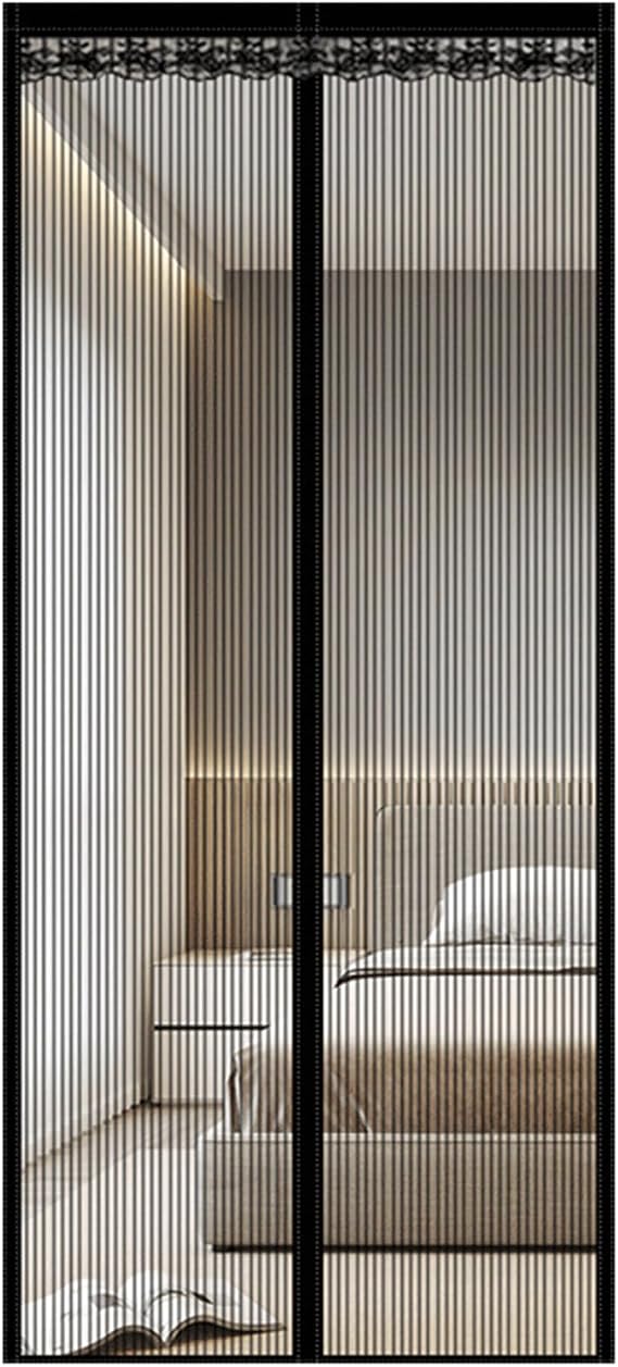 Magnetic Screen Door 35"x84", Self Sealing Magnets Door Screen, Heavy Duty Mesh Curtain Screen Doors Magnets for Front Back Single Door, Mesh Screen with Magnetic Closure