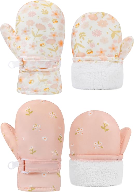 Baby Toddler Mittens Waterproof Winter Snow Gloves Cold Weather Warm Ski Fleece Kids Boys Girls 1t 2t 3t 4t