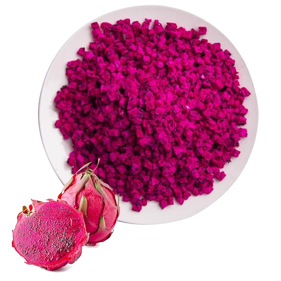 freeze dried dragonfruit 4.23 Oz,Freeze-Dried Diced Dragon Fruit Snack