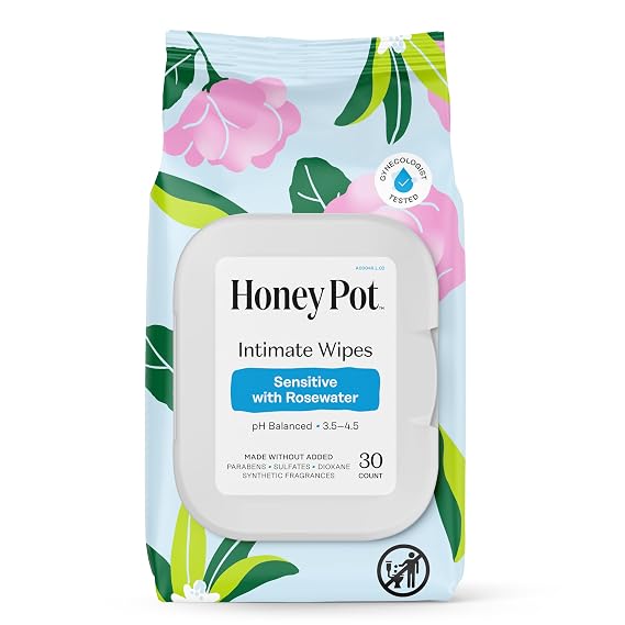 The Honey Pot Company - Feminine Wipes - Sensitive w/Rosewater