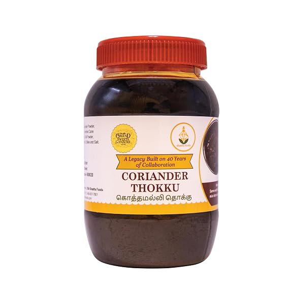 Grand Sweets & Snacks Kothamalli (Coriander) Thokku 500g Each (Pack of 2) - Authentic South Indian Pickle Delight