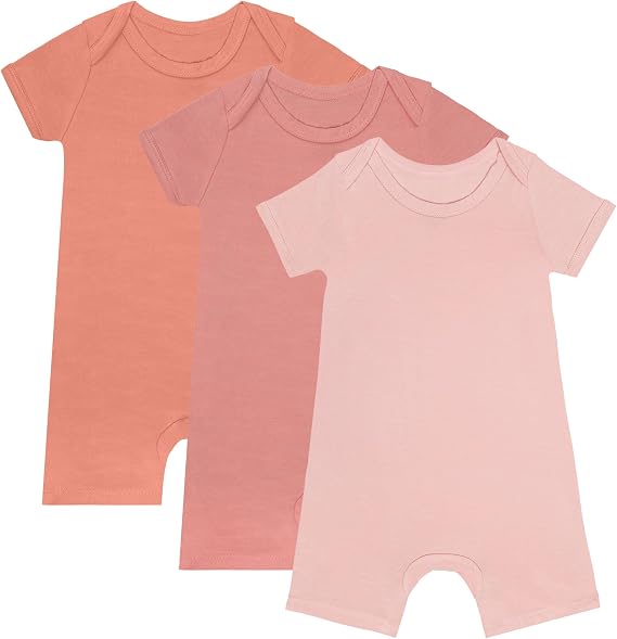 Baby Rompers Short Sleeve with Snap Closure Infant Clothes