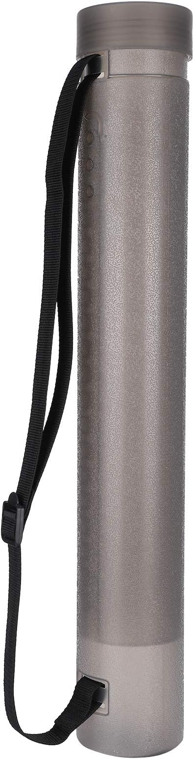Circular Drawing Tube, Poster Tube, Moisture-Proof Matte Texture Waterproof Adjustable for Travel Posters Maps(Dark Gray)