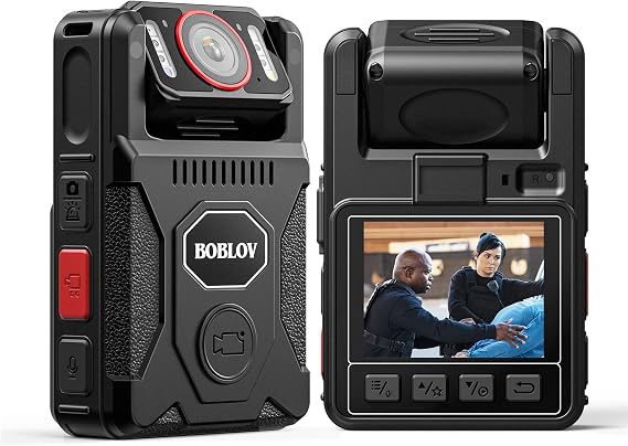 BOBLOV M7Pro 4K GPS Body Worn Camera, Internal 256GB Body Camera with Audio, 180 Rotate Lens, 4000mAh for 14 Hours Video Recording, Fast Charging with 4-5 Hrs for Law Enforcement, Delivery(128GB