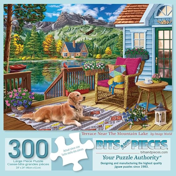 Bits and Pieces Jigsaw Puzzles for Adults 300 Pieces - Mountain Lake
