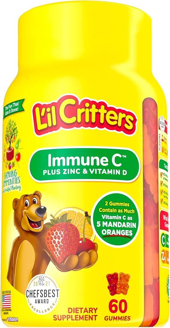 Lil Critters Gummies Immune C Plus Zinc and Vitamin D 60 Ea