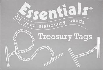 Essentials 27101 51mm Treasury Tags (Approx 100),Green