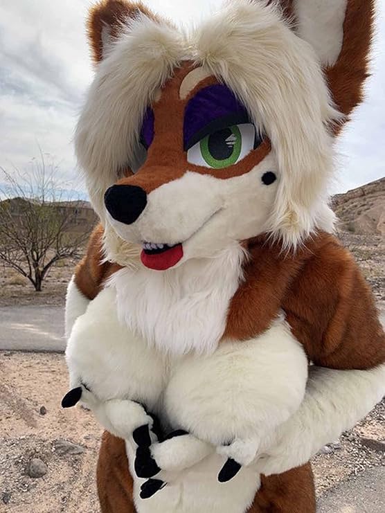 Brown Ladies Huksy Dog Fursuit Fullsuit Teen Costumes Child Full Furry Suit Furries Anime Digitigrade Costume Bent Legs Angel Dragon