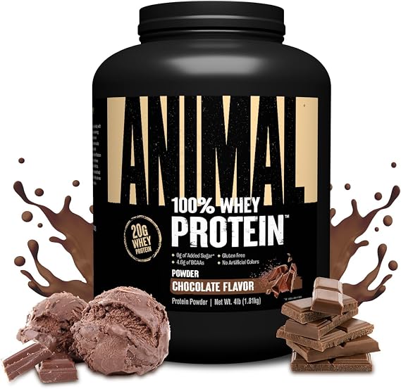 Animal 100% Whey Protein Powder, 20G High Protein | Chocolate 4LB