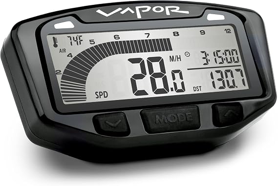 Trail Tech 752-117 Vapor Digital Speedometer Tachometer Gauge Kit, 2002-2019 Honda Kawasaki Suzuki XR CRF KLX DR
