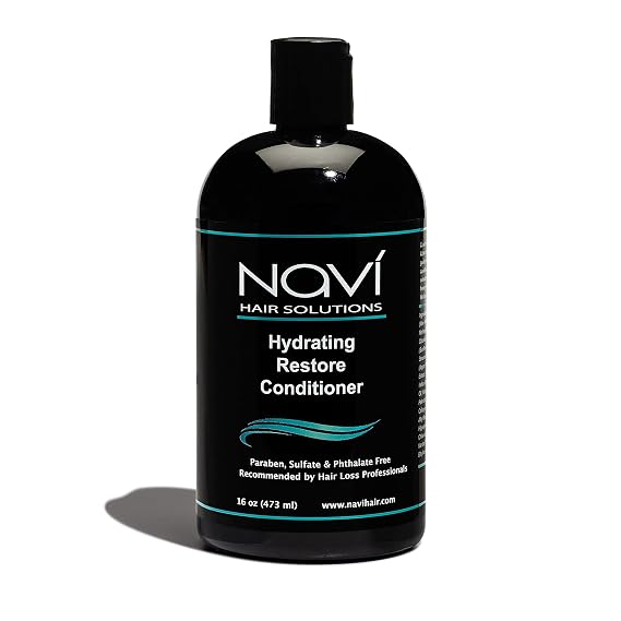 Navi Hair Loss Conditioner to Restore Hair Growth, Moisturizing Conditioner Safe for Color Treated Hair, DHT Blocker for Thinning Hair, Hair Regrowth and Thickening for Men and Women, 16 oz