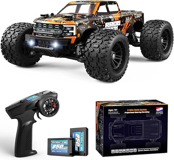 HAIBOXING 18859E, 1:18 RC Monster Truck, 2.4GHz Remote Control Fast RC Car | RTR RC Truck 36km/h 4WD Off-Road Water-Resistant Electric Powered Vehicle with Dual Li-Po Batteries Ideal for boys and Adults