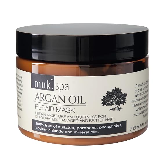 MUK. Haircare Spa Argan Oil Repair Mask - 250ml | Argan oil hair mask for dry, frizzy hair with a sulfate-free conditioning formula