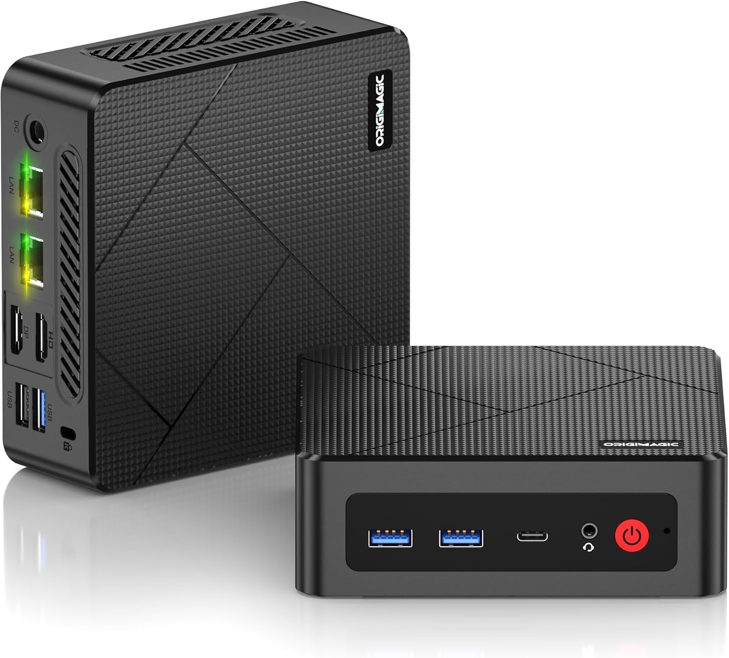 2025 New, Faster and Stronger Than N150 Mini PC AMD Ryzen 5 3550H 4 Core 8 Threads Up to 3.7GHz, 16GB DDR4 RAM 512GB SSD, Integrated PC WiFi 5, BT, 5.0, 2RJ45, LAN 1000M3USB3.2USB-CDPHDMI