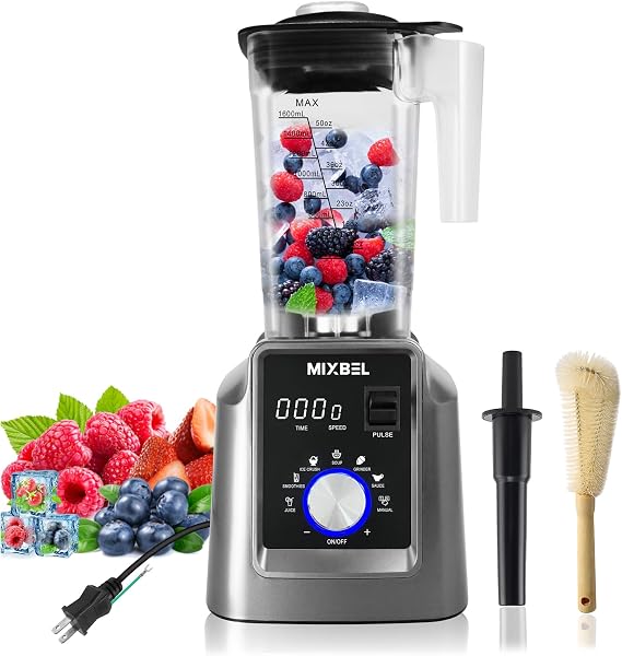 High-Capacity Commercial Mixer Commercial Blender 2L with Timer Function 2200W Juicer Mixer 48000RPM High-Speed Rotation Multi-Function Washable One-Button Cleaning, Vegetables, Fruits, Ice
