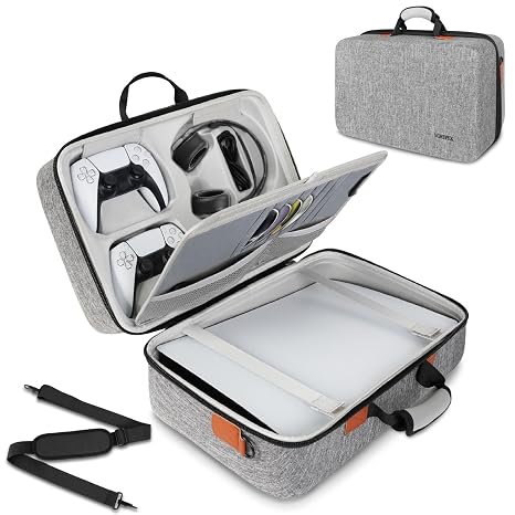 YOREPEK Hard Shell Travel Carrying Case Compatible with PS5, PS5 Pro