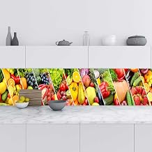 Mutfak Tezgah Arası Folyo Fayans Kaplama Folyosu Meyve Sebzeler 60x200 CM