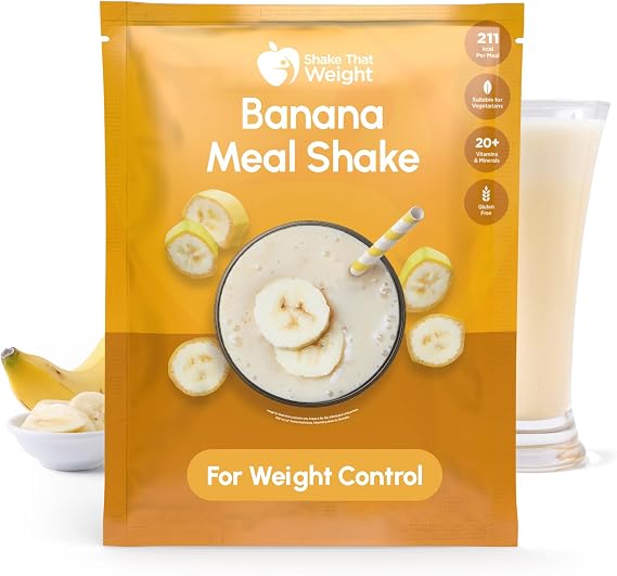 Shake That Weight Diet Shake - Banana - Meal Replacement Plan for Weight Loss - Very Low Calorie Diet - VLCD - High Protein, High Fibre, Gluten Free, Vegetarian