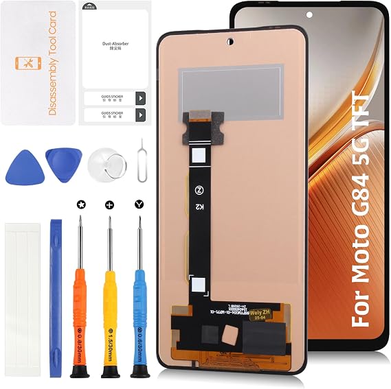TFT for Motorola Moto G84 5G 6.5" (No Fingerprint) LCD Screen Replacement Display Touch Digitizer Screen Assembly XT2347 XT2347-1 XT2347-2 with Repair Tools