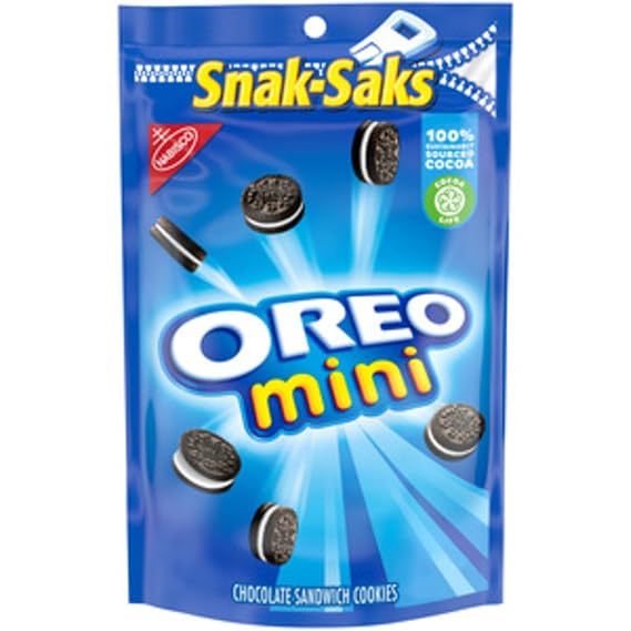 OREO Mini Chocolate Sandwich Cookies, 8 oz Snack Sak