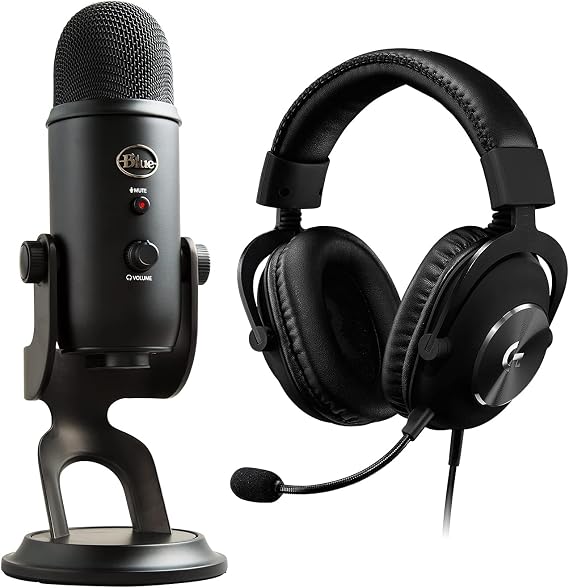 Logitech G G PRO X Gaming Headset + Yeti Blackout