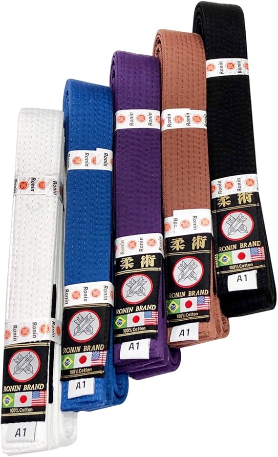 Ronin BJJ Gi Belt Brazilian Jiu Jitsu Belt - Poly/Cotton Fabric