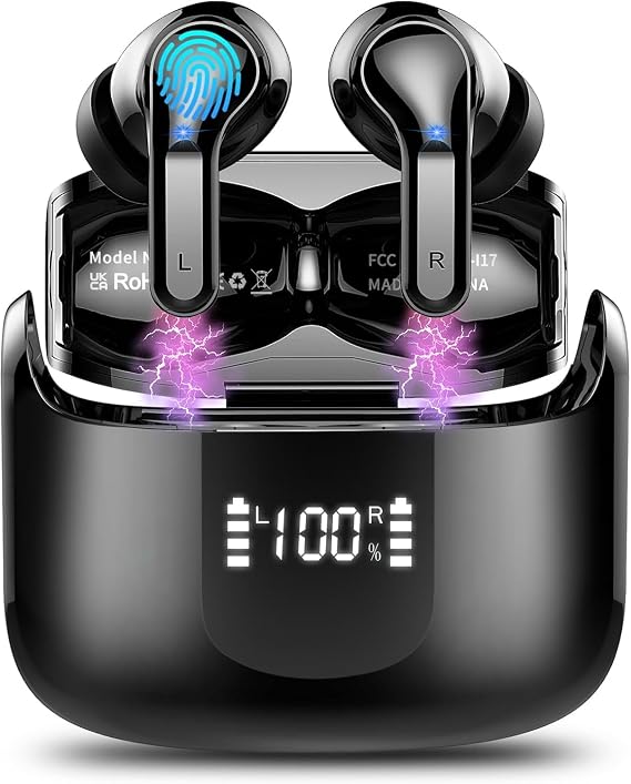 Wireless Earbuds, Bluetooth 5.4 Headphones 2026 NEW Ear Buds 40H Stereo