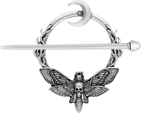 Crescent Moon Moth Hairpin Gothic Hairpin with Trendy Design