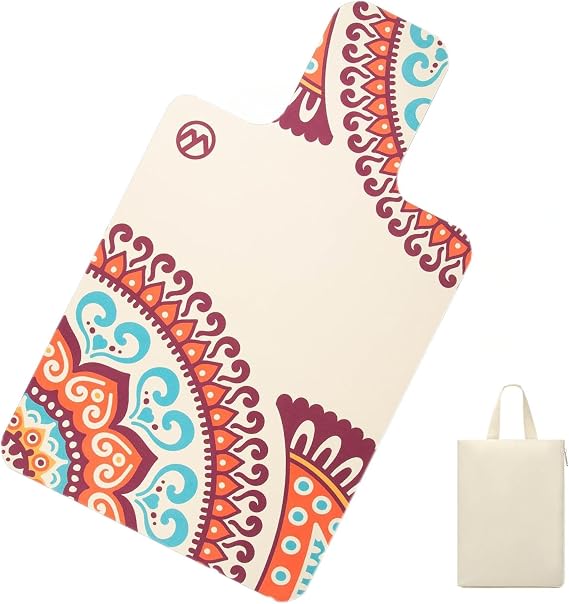 Pilates Reformer Mat Cover Non-slip for Pilates Reformer Workout 1mm/0.04" Thick with Carry Pouch, Beige