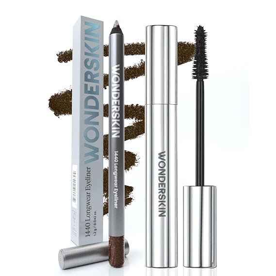 Wonderskin 1440 Longwear Eyeliner (Gold Mocha) with Wonderskin Black Mascara