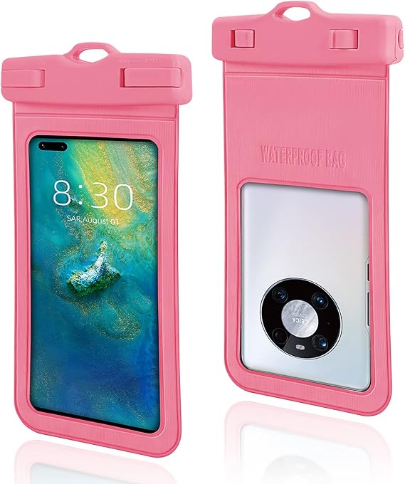 Waterproof Case, Smartphone, Waterproof Case, Portable Waterproof Case, IPX8 Certified, Face Authentication, Seal, Good Touch, Compatible with iPhone/Android, Compatible with All Models Under