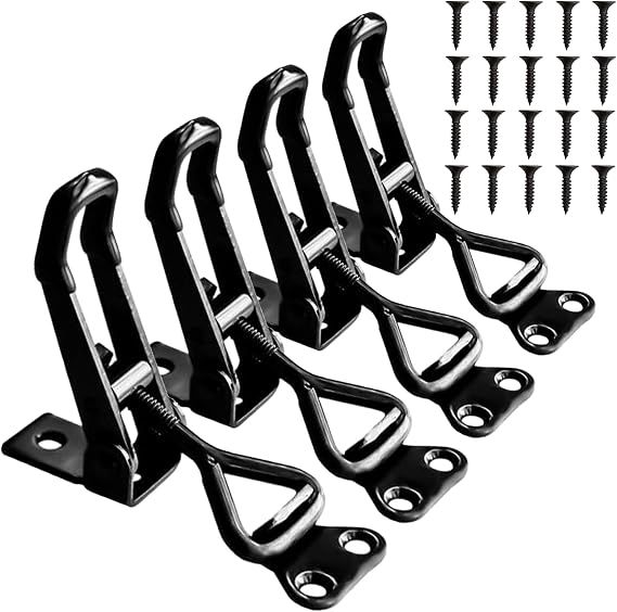 Toggle Clamps,Adjustable Stainless Steel Black Toggle Latches