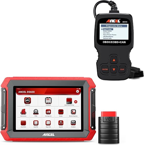 ANCEL DS600 Elite Bidirectional Scan Tool with ANCEL AD310 Classic Universal OBD II Scanner