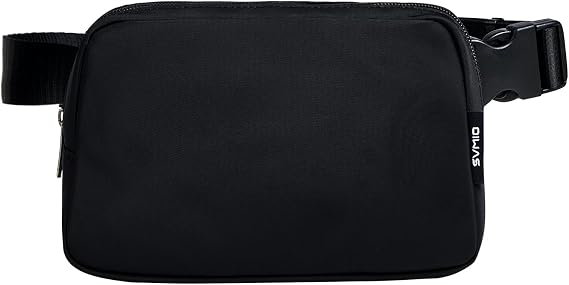 OIWAS Belt Bag Fanny Packs for Women, Crossbody Bag Bum Bags with Adjustable Strap Travel Everywhere Carry-On Sling Bag for Running, Hiking, Cycling, Concert (Black)