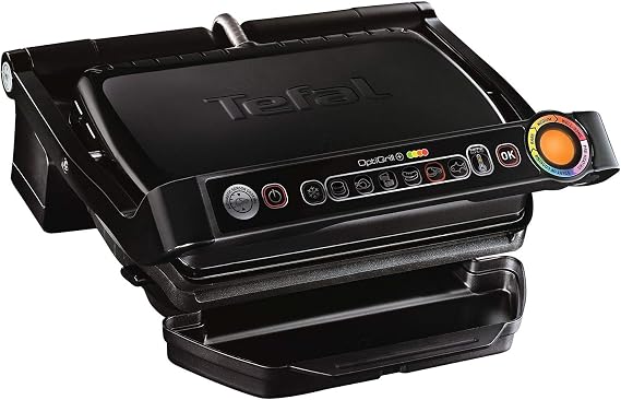 Tefal Optigrill + Black Edition GC7128 2000 W 6 Cooking Modes, Progress Indicator, Thickness Sensor, Removable Trays, Removable and Dishwasher Safe