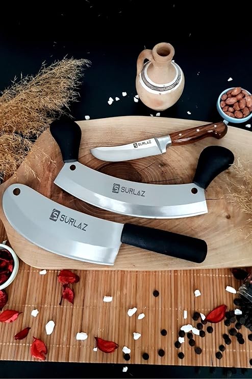 SürLaz Row Armor Knife Set 3 Piece Onion Row Minced Meat Armor Knife Meat Knife