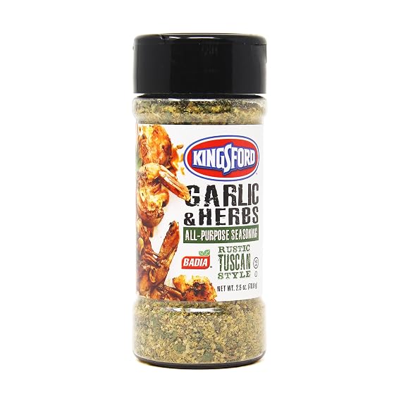 Kingsford Garlic & Herbs All-Purpose Seasoning, 2.5 oz Versatile Blend for Everyday Cooking